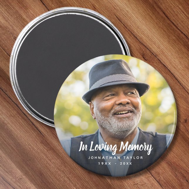 Imã Funeral Personalizada do tributo Memorial Personal (Photo Memorial Magnet)