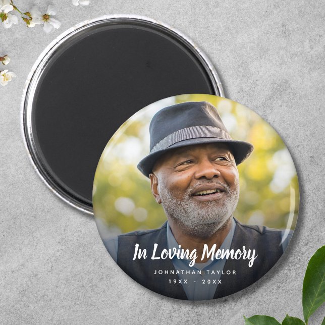 Imã Funeral Personalizada do tributo Memorial Personal (Photo Memorial Button)