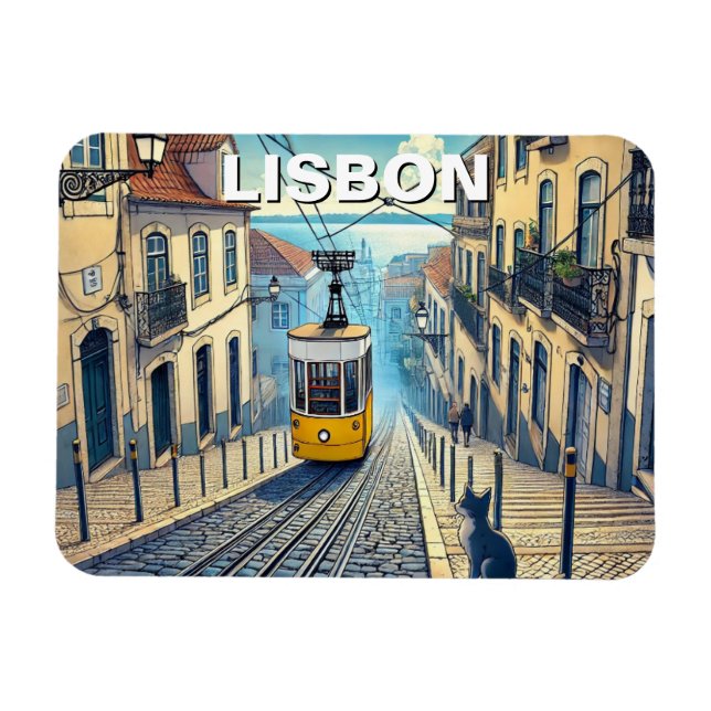 Ímã Funicular de Lisboa Portugal Viagem Bica (Horizontal)