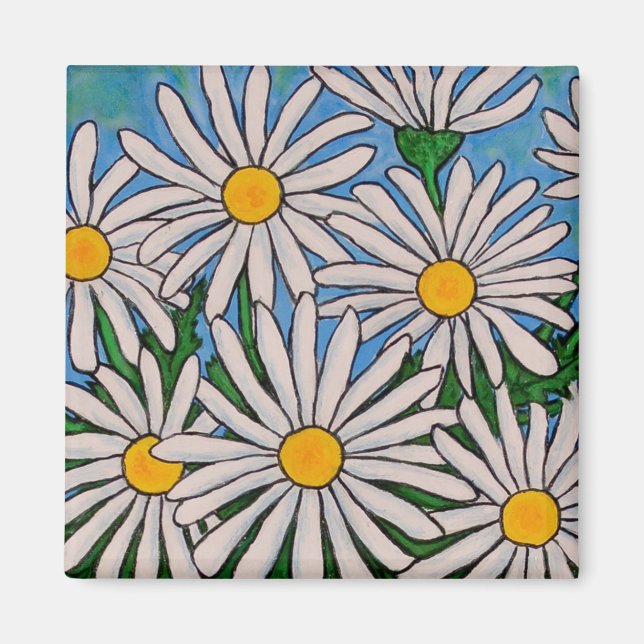 Imã Funky Floral Daisy Magnet (Frente)