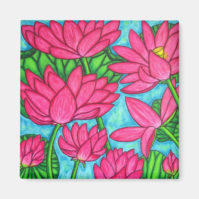 Imã Funky Floral - Lotus Magnet (Frente)
