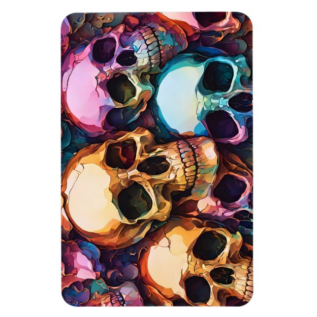 Ímã Funky Skulls (Vertical)