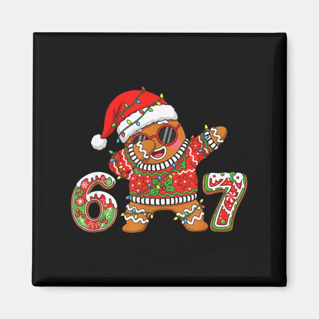 Imã Funny 67 Gingerbread Six Seven Ice Cream Drip Chri (Frente)