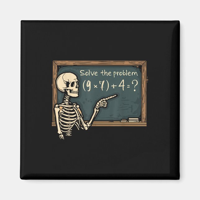 Imã Funny 67 Meme Piada Brainrot Halloween Esqueleto T (Frente)