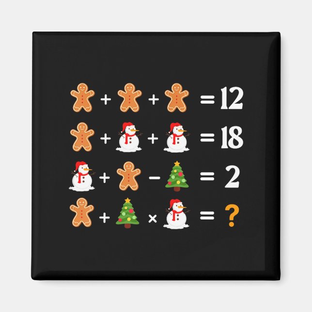 Imã Funny 6 7 Meme Christmas Order Of Operations Math  (Frente)
