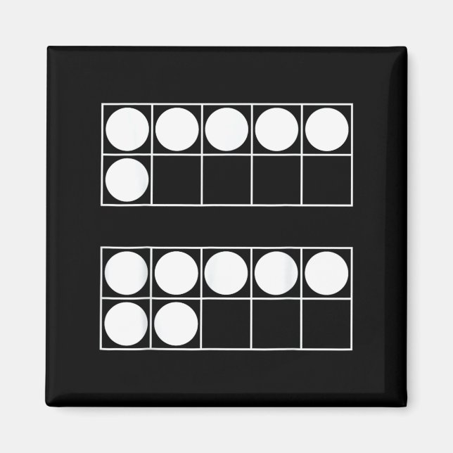 Imã Funny 6 7 Number Math Teachers Students Six Seven  (Frente)