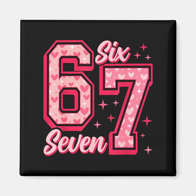 Imã Funny 6 7 Six Seven Meme Saying Valentine Couple M (Frente)