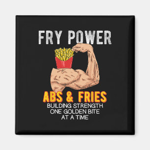 Imã Funny Abs Exerce Fries Franceses Construção Muscul
