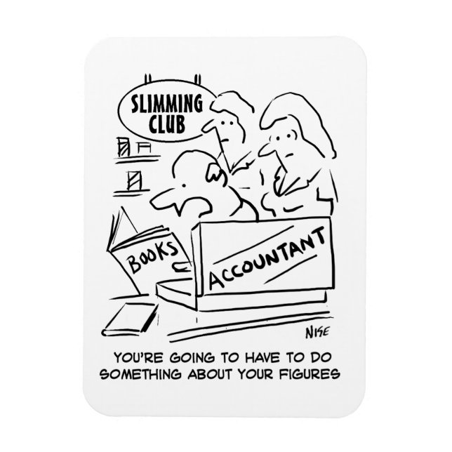 Ímã Funny Accountants Slimming Club Figures (Vertical)