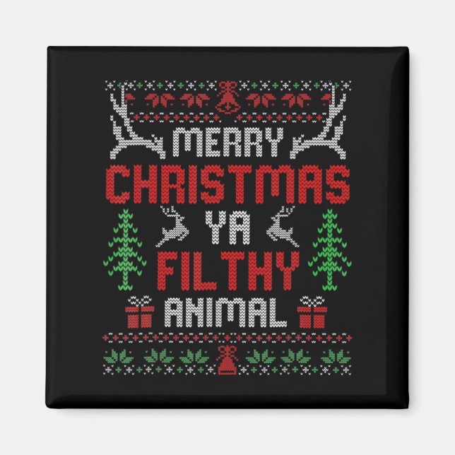 Imã Funny Alone At Home Movies Merry Christmas You Fil (Frente)