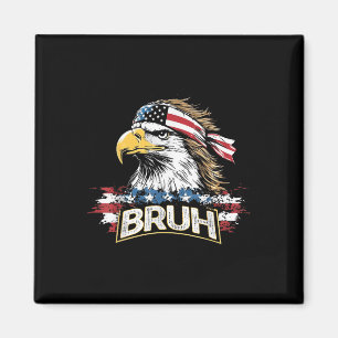 Imã Funny America Flag Usa Bald Eagle Bruh Meme Men Wo