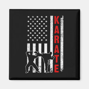 Imã Funny American Flag Karate Art For Men Women Karat