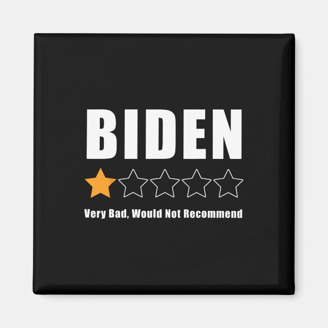 Imã Funny Anti Biden Pro Trump 1 Estrela - Eleição De  (Frente)