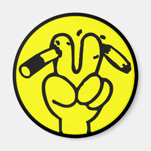 Imã Funny Anti Smoking ⚠ Sinal Tailandês ⚠