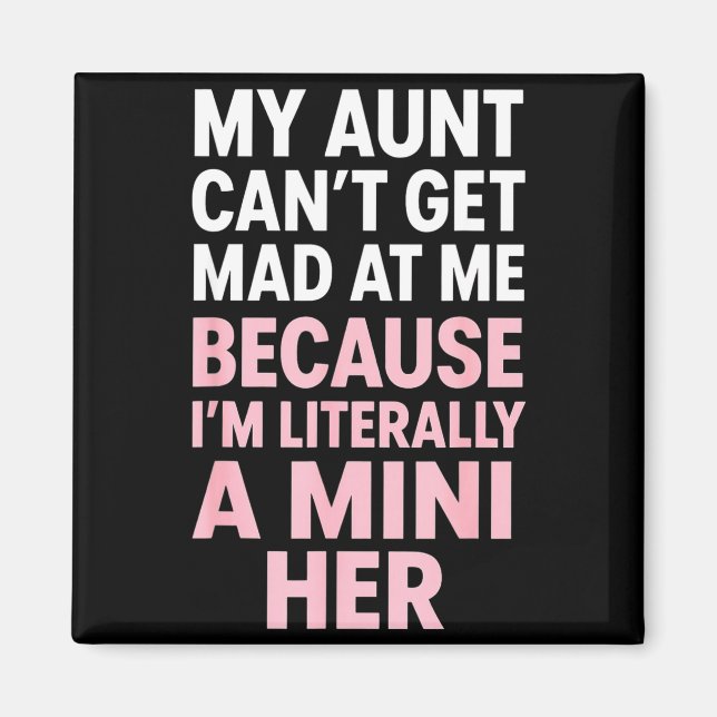 Imã Funny Aunt Niece Mini Her Matching Family Quote  (Frente)