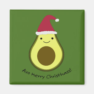 Imã Funny Avo Feliz Christhass Avocado Pun