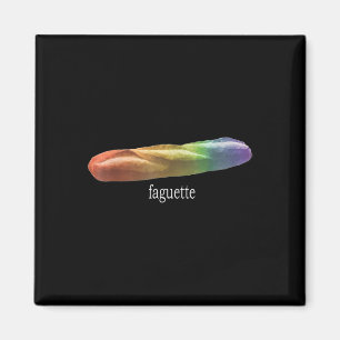 Imã Funny Baguette Rainbow Faguette Lgbt Pride Mês