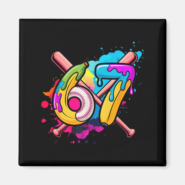 Imã Funny Banana Baseball 67 Ice Cream Drip Meme  (Frente)