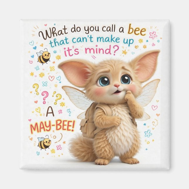 Imã Funny Bee Dad Joke (Frente)