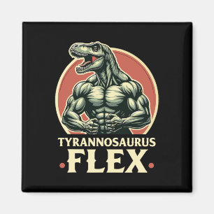 Imã Funny Bodybuilder Tyrannosaurus Flex Gym T-rex Din
