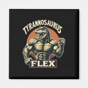Imã Funny Bodybuilder Tyrannosaurus Flex Gym T-rex Din