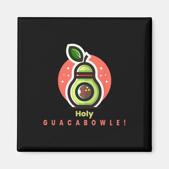 Imã Funny Bowler Santa Guacabowle Avocado (Frente)