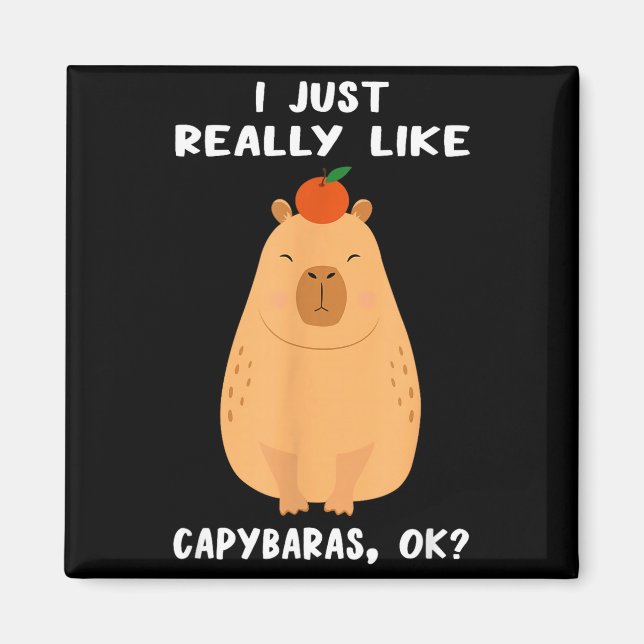 Imã Funny Capybara Art For Men Women Kids Rodent Capyb (Frente)