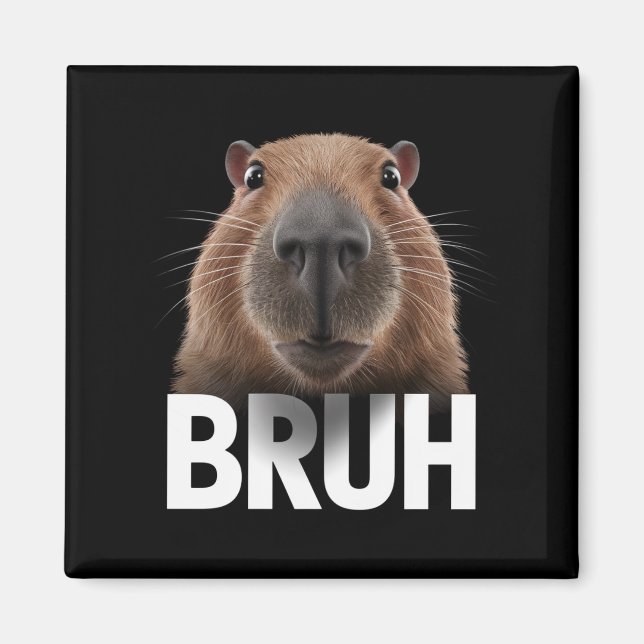 Imã Funny Capybara Bruh (Frente)
