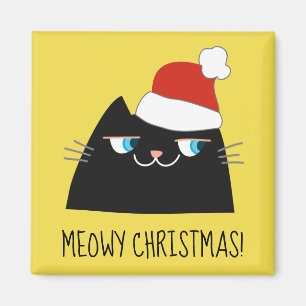 Imã Funny Cat Christmas
