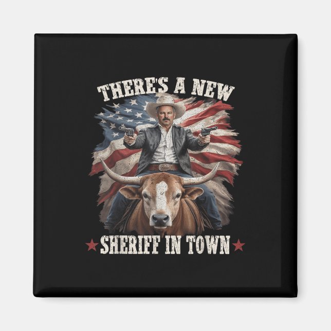 Imã Funny Chad Bianco Cowboy Bianco Para O Gov Da Cali (Frente)