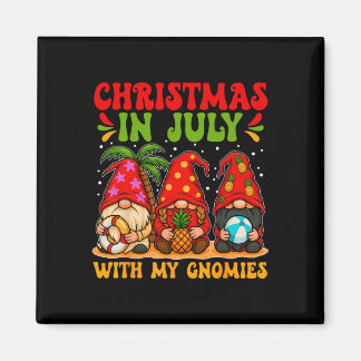 Imã Funny Christmas In July With My Gnomies Gnomes Sum