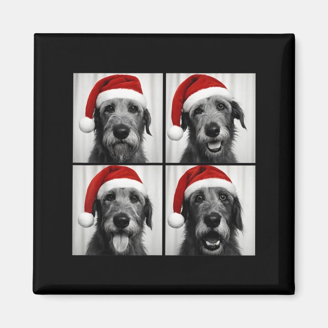 Imã Funny Christmas Irish Wolfhound Santa Dog Lover Ph (Frente)