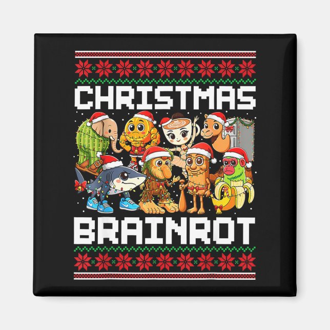 Imã Funny Christmas Italian Brain Rot Italian Brainrot (Frente)