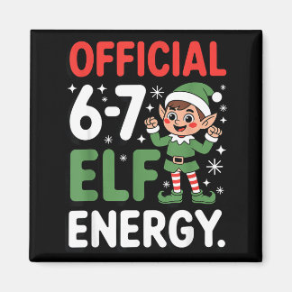 Imã Funny Christmas Meme 6-7 67 Elf Energy Humor Outfi