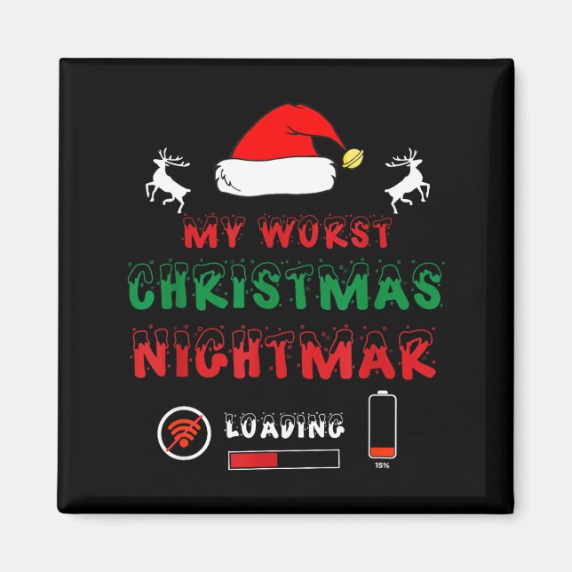 Imã Funny Christmas My Worst For Gamers  (Frente)