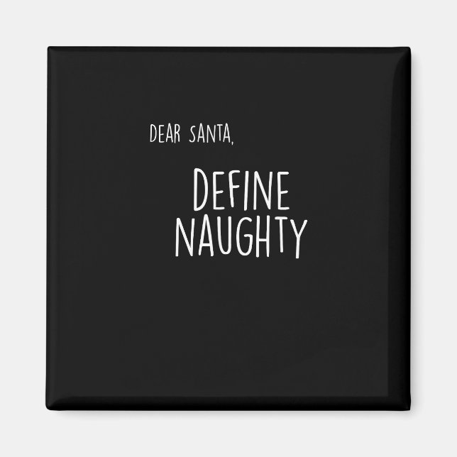 Imã Funny Christmas Naughty Nice Santa Checklist  (Frente)