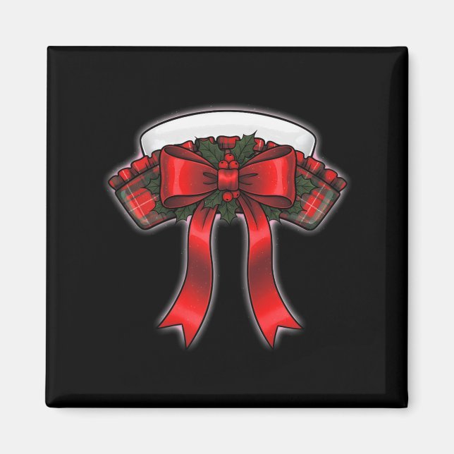 Imã Funny Christmas Nurse Nursing Cap Women Girls  (Frente)