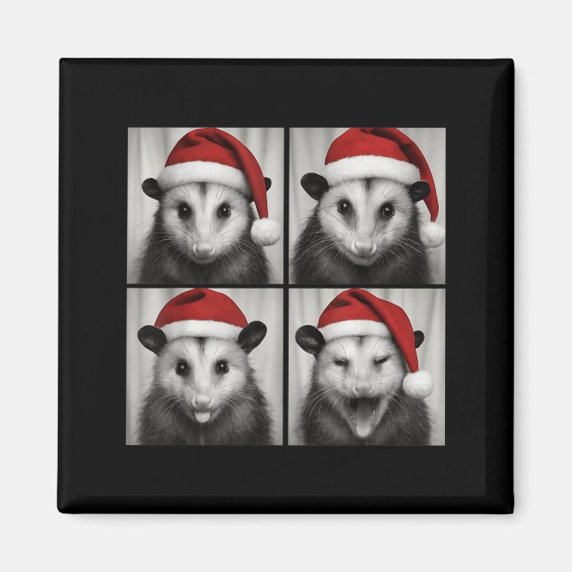 Imã Funny Christmas Ossum Santa Photo Booth  (Frente)