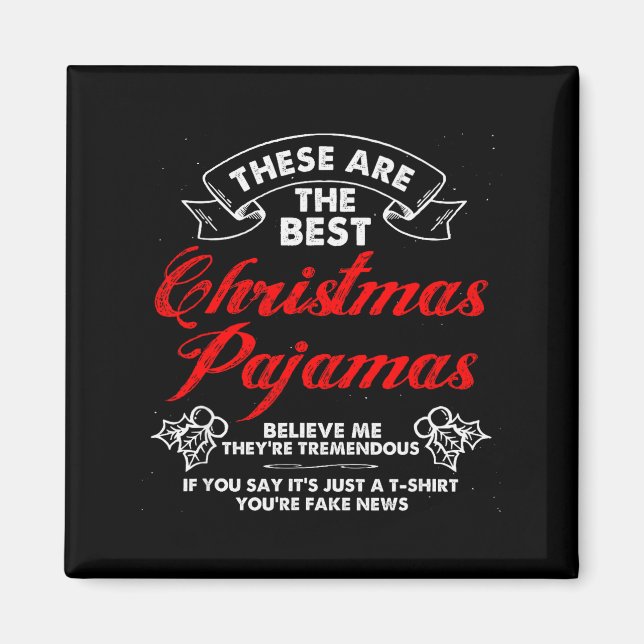 Imã Funny Christmas Pajamas Donald Trump Gag Joke Pjs  (Frente)