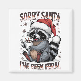 Imã Funny Christmas Raccoon Magnet