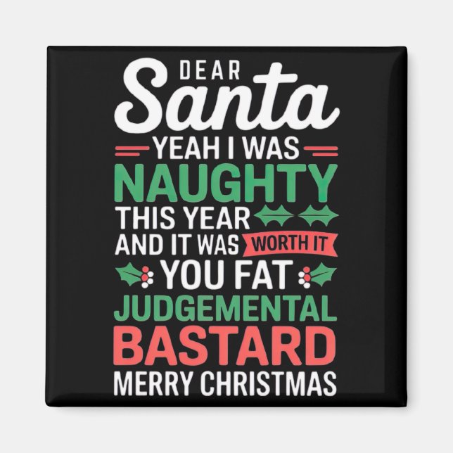Imã Funny Christmas T Shirt  (Frente)