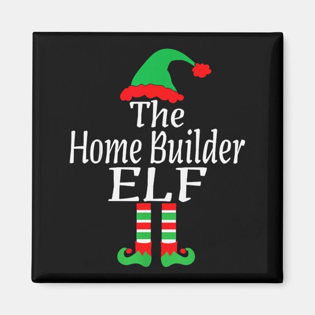 Imã Funny Christmas The Home Builder Elf Developer Arc (Frente)