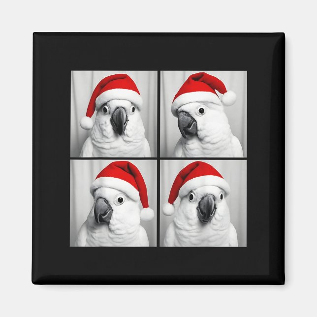 Imã Funny Christmas Umbrella Atoo Santa Photo Booth Pa (Frente)