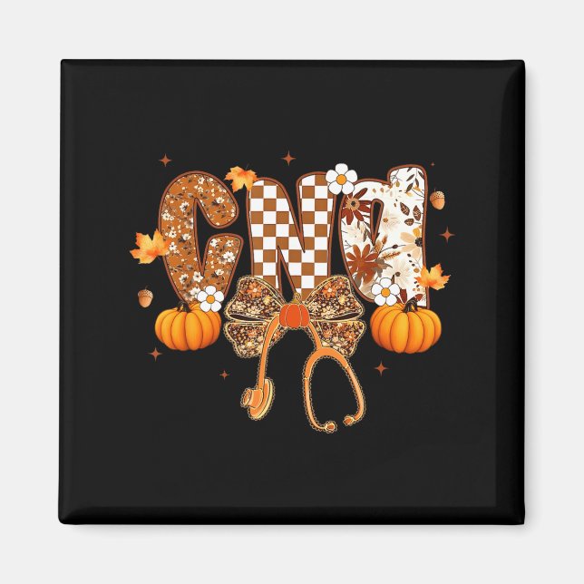 Imã Funny Cna Nurse Coquette Bow Stethoscope Fall Girl (Frente)