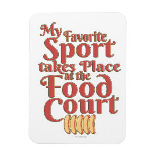 Ímã Funny Comida Court Sport Slogan