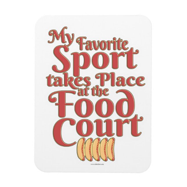 Ímã Funny Comida Court Sport Slogan (Vertical)