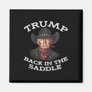 Imã Funny Cowboy Western Donald Trump Presidente Usa F