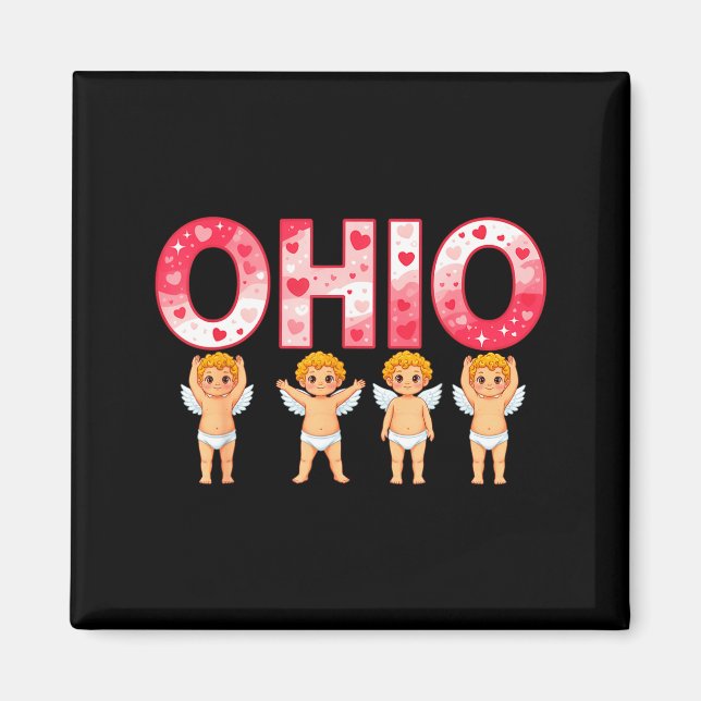 Imã Funny Cud Ohio Midwestern Party O-h-i-o In Valenti (Frente)