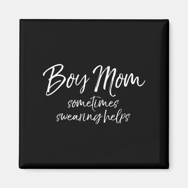 Imã Funny Cussing Mother Gift Sometimes Swearing Helps (Frente)