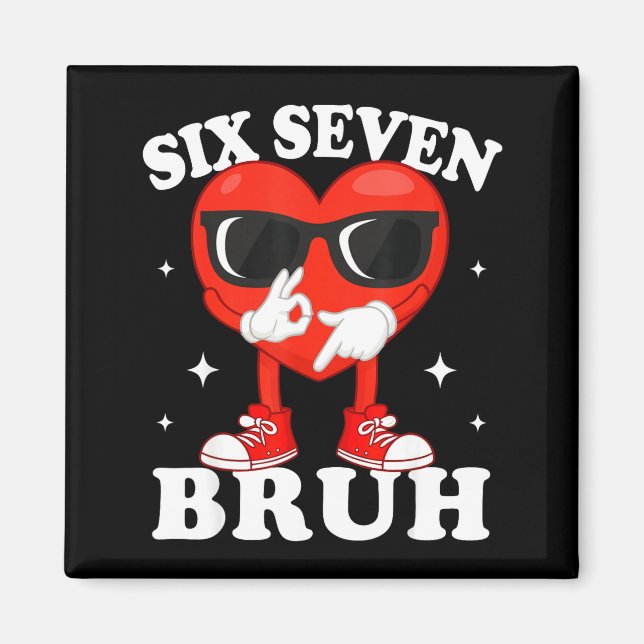 Imã Funny Dabbing Heart Bruh 67 Meme Valentine's Day  (Frente)